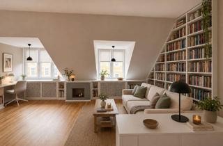 Wohnung kaufen in 22763 Ottensen, Denkmal trifft Dachgeschoss: Vermietete 3-Zimmer-Wohnung mit Loggia