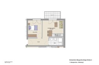 Wohnung kaufen in 97424 Musikerviertel und amerik. Siedlung, Neubau 2-Zimmer Eigentumswohnung in Schweinfurt/Bellevue