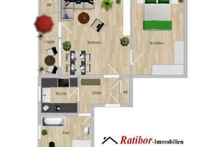 Wohnung kaufen in 91154 Roth, Gut vermietete 2 Zimmer-Mansardenwohnung mit Loggia und Stellplatz in ruhiger Wohnlage RH-Nord