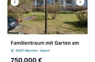 Wohnung kaufen in 81827 München, München - 3 Zimmer Gartenwohnung Familientraum Waldnähe Trudering