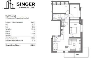 Wohnung mieten in Pfalzstraße ^14, 72285 Pfalzgrafenweiler, *Erstbezug* 4-Zimmer Erdgeschosswohnung in Pfalzgrafenweiler