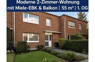 Wohnung mieten in Rotkehlchenweg, 50126 Bergheim, Moderne 2-Zimmer-Wohnung | Miele-Einbauküche | Balkon | 55 m² | 1. OG