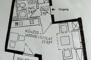 Wohnung mieten in Kolbermoorer Straße 27, 83043 Bad Aibling, Gepflegte 1-Zimmer-Wohnung in Bad Aibling