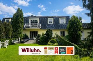 Villa kaufen in 04821 Brandis, Villa mit Pavillon & Wasserfall-Teich | Doppelgarage | Fußbodenheizung | Kamin | Sauna