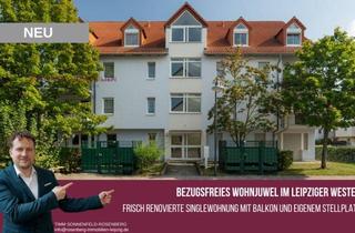 Wohnung kaufen in Carl-Meyer-Straße 5 WE53, 04178 Böhlitz-Ehrenberg, Stilvoll modernisiert & bezugsfrei: Singlewohnung mit Balkon & Stellplatz in Böhlitz-Ehrenberg