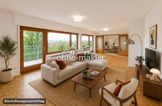 Wohnung mieten in 69181 Leimen, Wohnen wie im eigenen Haus: 6,5-Zi.-Maisonette, 195 m² mit Weitblick, ruhige Waldrandlage in Leimen