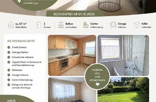Wohnung mieten in 65232 Taunusstein, Attraktive 3-Zimmer-Wohnung mit Balkon, Garten & Garage in Taunusstein-Bleidenstadt