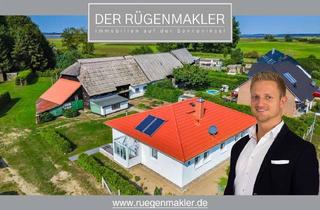 Haus kaufen in 18569 Gingst, Energieeffizienter und barrierearmer KFW55-Bungalow mit Reetdach-Scheune in Gingst OT Volsvitz