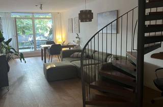 Immobilie mieten in Straßbergerstraße 47, 80809 Milbertshofen-Am Hart, Stilvolle möblierte 3-Zimmer-Maisonettewohnung mit zwei Balkonen – befristet für 2 Jahre