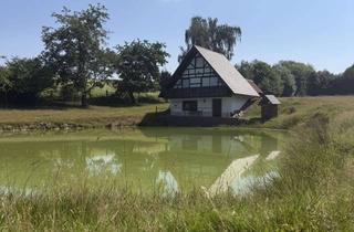 Grundstück zu kaufen in 09387 Jahnsdorf, Idyllisches Erholungsgrundstück mit großem Bungalow und fünf Teichen