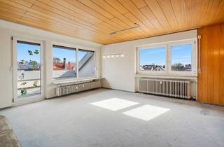 Wohnung kaufen in 89233 Neu-Ulm, 4-Zimmer Dachgeschosswohnung mit Balkon und Garage in beliebter Lage von Neu-Ulm/Pfuhl