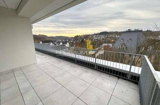 Wohnung kaufen in 57271 Hilchenbach, FREIRAUM4+++Stilvoll investieren – Vermietete 4-ZKB-ETW mit Dachterrasse und Tiefgarage in Hilch
