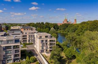 Wohnung kaufen in 23558 St. Lorenz Süd, Einzigartige exklusive, barrierefreie 4-Zimmerwohnung direkt am Wasser mit Loggia und Tiefgarage
