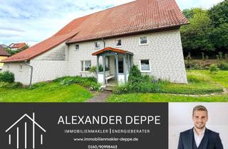 Haus kaufen in Mühlenweg, 32676 Lügde, Für Handwerker ein echtes Juwel: Wohnhaus mit 1.011 m² Grundstück, Bachlauf und großer Scheune