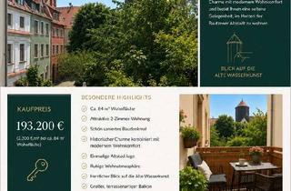 Wohnung kaufen in 02625 Bautzen, Außergewöhnliche 2-Zimmer-Wohnung mit großem Terrassenbalkon in historischer Altstadtlage