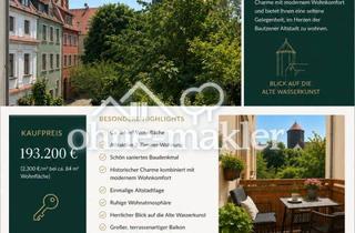 Wohnung kaufen in 02625 Bautzen, Außergewöhnliche 2-Zimmer-Wohnung mit großem Terrassenbalkon in historischer Altstadtlage
