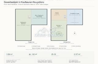 Büro zu mieten in 87600 Kaufbeuren-Neugablonz, Produktions-/Gewerbeobjekt Kaufbeuren-Neugablonz - 1.564 m², im Ganzen oder teilbar ab ~140 m²
