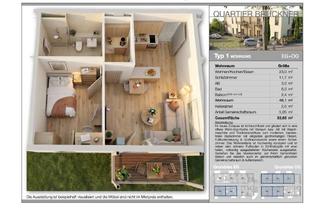 Wohnung mieten in 67061 Ludwigshafen, Moderne 2-Zimmer-Wohnung für Seniorinnen und Senioren mit Balkon oder Terrasse – selbstbestimmt Wohnen im Quartier Bruckner