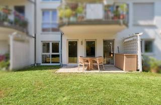 Wohnung kaufen in 63450 Hanau, Stilvolle Zwei-Zimmer-Gartenwohnung mit eigener grünen Oase in Hanau Stadt