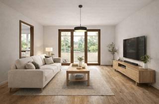 Wohnung kaufen in 14532 Stahnsdorf, Sonne pur: Neubau-2-Zimmer-Wohnung im Dachgeschoss mit Süd-West-Balkon & Markise