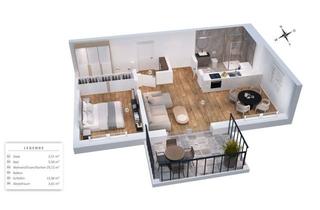 Wohnung mieten in Am Pittingerfeld, 93086 Wörth, Erstbezug - Charmante 2-Zi.-Wohnung mit Balkon, Einbauküche und Tiefgaragenstellplatz