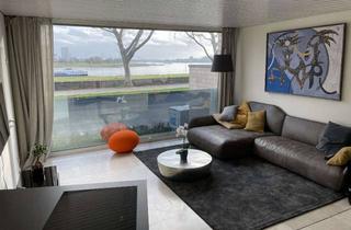 Immobilie mieten in 40549 Heerdt, Unglaublicher Rheinblick, eigener Garten in klimatisierter Wohnung auf der Rheinallee