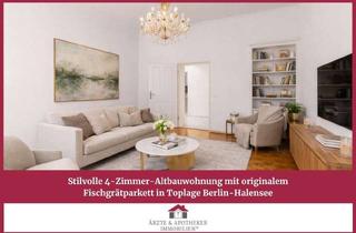 Wohnung kaufen in 14193 Grunewald, Stilvolle 4-Zimmer-Altbauwohnung mit originalem Fischgrätparkett in Toplage Berlin-Halensee!