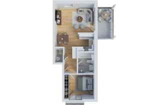 Wohnung mieten in Hügelstraße, 63110 Rodgau, Schicke 2-Zimmer Neubauwohnung mit Balkon