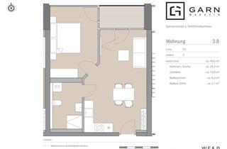 Wohnung mieten in 83059 Kolbermoor, 2-Zimmer Neubauwohnung mit ca. 47 m² Wohnfläche, über den Dächern der Alten Spinnerei in Kolbermoor