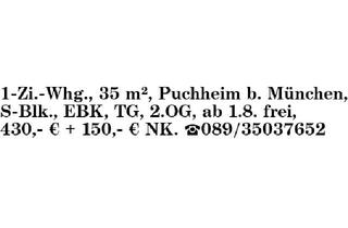 Wohnung mieten in 82178 Puchheim, 1-Zi.-Whg., Puchheim b. München