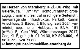 Wohnung kaufen in 82319 Starnberg, 3-Zi.-DG-Whg. Starnberg