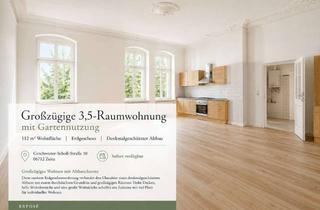 Wohnung mieten in 06712 Zeitz, 3,5 Raumwohnung 112 qm, saniert mit Gartennutzung im Erdgeschoss