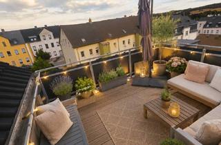Wohnung mieten in 09376 Oelsnitz, 4-Zimmer Dachgeschosswohnung mit WOW-Faktor, Dachterrasse / Balkon, begehbare Dusche, Einbauküche!