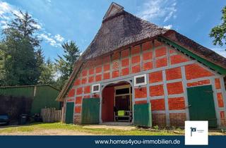 Haus kaufen in 27442 Gnarrenburg, Historisches Reetdach-Fachwerkhaus mit großer Wohndiele und Nebengebäude