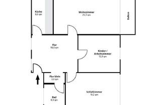 Wohnung mieten in Pattenser Feldweg, 30966 Hemmingen, Moderne 3-Zimmer-Wohnung mit Balkon in Arnum
