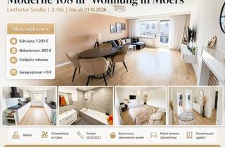 Wohnung mieten in Lintforter Straße 85c, 47445 Moers, 108 m² Wohnung mit Balkon, Stellplatz und Schwimmbad in Moers