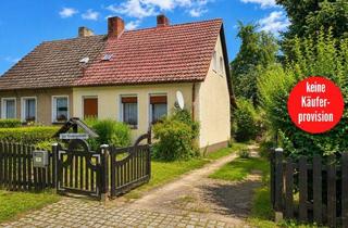 Doppelhaushälfte kaufen in 16307 Mescherin, HORN IMMOBILIEN ++ Doppelhaushälfte im idyllischen Staffelde bei Gartz (Oder)