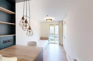 Wohnung mieten in Lyoner Straße 50, 60528 Niederrad, Stilvolle 1-Zimmer-Wohnung – komplett möbliert & sofort einziehen