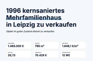 Anlageobjekt in 04155 Gohlis-Süd, 1996 kernsaniertes Mehrfamilienhaus im guten Zustand!