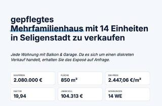 Anlageobjekt in 63500 Seligenstadt, Gepflegtes Mehrfamilienhaus mit 14 Wohnungen! Jede Wohnung verfügt über einen Balkon!