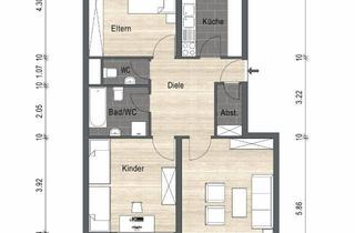 Wohnung kaufen in 91056 Erlangen, Licht, Weitblick und klare Raumstruktur – großzügige 3-Zimmer-Wohnung mit Loggia, Aufzug und Tiefgarage