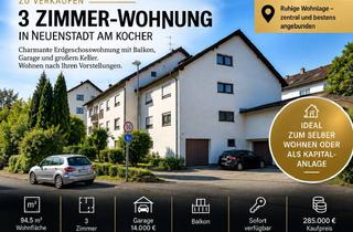 Wohnung kaufen in Schafgasse 24, 74196 Neuenstadt, Charmante 3,5-Zimmer-Erdgeschosswohnung