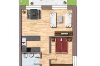 Wohnung mieten in 16816 Neuruppin, 4-Zimmer-Wohnung, barrierefrei mit Terrasse und Garten