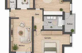 Wohnung kaufen in 71157 Hildrizhausen, 3-Zimmer-Eigentumswohnung mit 2 Balkonen, Kamin & Garage in Hildrizhausen