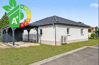 Einfamilienhaus kaufen in 04668 Grimma, Schicker energieeffizienter und einzugsfertiger Bungalowneubau in Grimma Ortsteil Nerchau