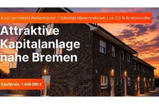 Haus kaufen in 28865 Lilienthal, Lilienthal - 6 vollvermietete Reihenhäuser bei Bremen, privat & provisionsfrei