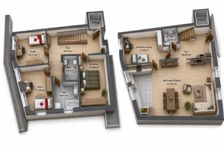 Wohnung kaufen in Untere Hauptstraße 12, 67363 Lustadt, 127 m² auf 2 Etagen - Tolle Wohnung mit Aufzug im kernsanierten Altbau, WE 3, OG/DG