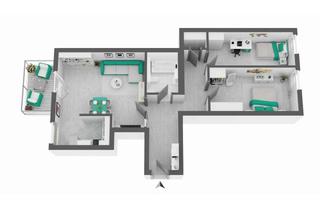 Wohnung kaufen in 06886 Lutherstadt Wittenberg, Solide Kapitalanlage: Vermietete 3-Zimmer-Wohnung mit Balkon