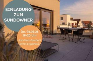 Wohnung kaufen in Karl-Metz-Straße, 69214 Eppelheim, Penthaus mit Sundownerfeeling - inklusive Kühlfunktion für heiße Sommertage.