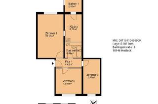 Wohnung mieten in Berringerstraße, 18146 Dierkow-Neu, Helle 3-Zimmer-Stadtwohnung im 5. OG – Überblick statt Aufzug, ideal für fitte Großstadtmenschen